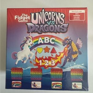THE FIDGET GAME Unicorns vs Dragons Educational Game